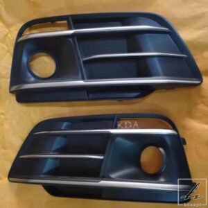 自動左右フロントバンパーフォグランプグリルグリルカバー ACC 穴付きアウディ Q5 スポーツ SQ5 SLINE 2018 2019 2020
