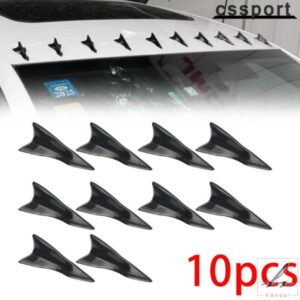 10 個汎用リアルーフふかひれスポイラーウィングキットルーフスポイラーバンパースポイラーふかひれディフューザー渦発生器