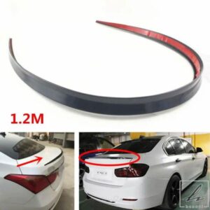 1 PC スポイラー汎用 1.2 メートル黒ソフトリアルーフトランクスポイラーリアウイングリップトリムステッカースポイラーカーアクセサリー