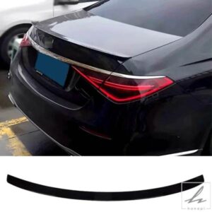 黒スポイラーベンツ W223 テールフィン S クラス S350 400 500 2021-2023 リアトランクダックテールウイング ABS プラスチックアクセサリー