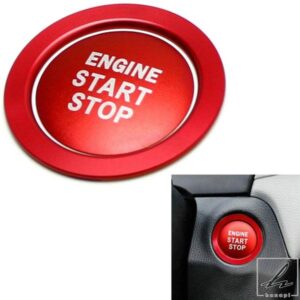 1 個車赤エンジンスタートストッププッシュスタートカバーリング赤合金アクセサリーカムリ用タコマ RAV4 プリウスアバロン用