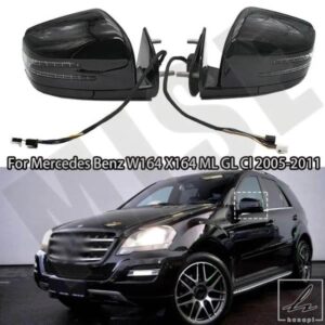 電源リアビューミラーサイドドアミラーアセンブリ黒メルセデスベンツ W164 X164 ML GL CL 2005-2019 1668100164 1668100264