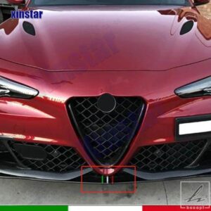 車イタリア国旗フロントグリルステッカーデカールアルファロメオジュリアクアドリフォリオオートアクセサリー