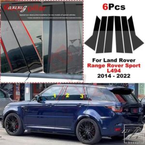 車中列 PC ウィンドウトリム装飾 B C ピラーストリップカバーランドローバーレンジローバースポーツ L494 2014 - 2022