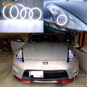 日産 370Z 370 Z Z34 フェアレディ 2009-2020 EXCELLENT 超高輝度 COB LED エンジェルアイズキットハローリングデイライト