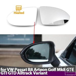 車左右バックミラーサイドウイングのミラーガラスフォルクスワーゲン VW パサート B8 ARTEON GTE ALLTRACK バリアント 2015-23
