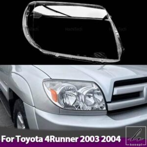 1 ペアフロントヘッドライトレンズカバートヨタ 4 ランナー 2003 2004 クリアヘッドランプカバークリアランプシェードランプフードシェル