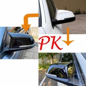 1 ペアサイドバックミラーカバー自動ミラーキャップ BMW 5 6 7 シリーズ F10 F18 F11 F06 F07 F12 F13 F01 F02 2014-17 カーアクセサリー