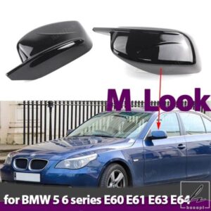 1 ペア BMW 5 シリーズ E60 E61 E63 E64 2004-2008 M ルックバックミラーキャップサイドケーストリム 520I 525I 528I 528XI 530I