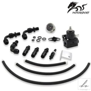 汎用燃圧レギュレーターオイル 100PSI ゲージ AN 6 フィッティングエンド AN6 オイルホース継手 EFI