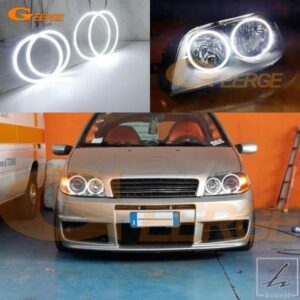超高輝度 SMD LED エンジェルアイズハローリングキットデイライト FIAT PUNTO 188 MK2 2003 - 06 - ON フェイスリフトヘッドライト