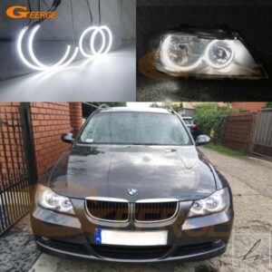 超高輝度 SMD LED エンジェルアイハローリングキットデイライトカースタイリング BMW E90 E91 サルーンツーリングエステートプレ LCI