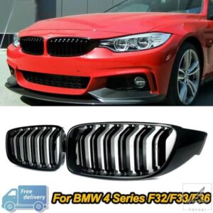 黒フロントキドニーグリルスラット M4 スタイルグリル BMW F32 F33 F36 F80 F82 2013-2020 カブリオレクーペ 425I 430I 440I 435I