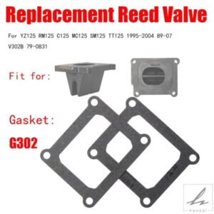 2個/1個 ガスケット G302 交換用リードバルブ VFORCE V382S-A YZ125 RM125 C125 MC125 SM125 TT125 1995-2004 89-07 V302B 79-0831