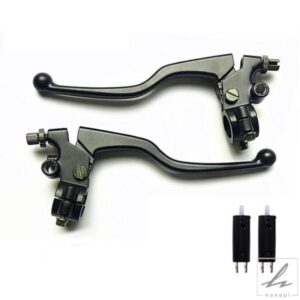 22MM 7/8インチ 合金製 オートバイ用ブレーキクラッチレバー ハンドルバーアクセサリー ピットダートバイク ATV モト機器パーツ用