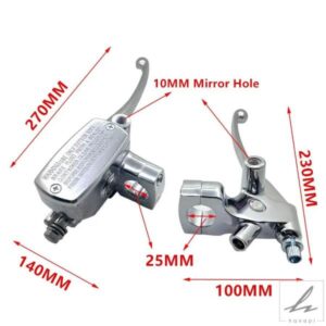 汎用クローム25MMオートバイブレーキクラッチレバーマスターシリンダーリザーバーホンダスティード400 600シャドウ1100マグナ250 750用
