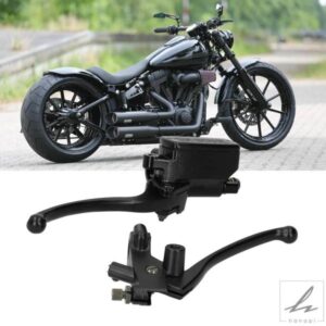 22MM オートバイ用油圧ブレーキレバーアセンブリ ブラック CNC 合金 油圧ブレーキレバー
