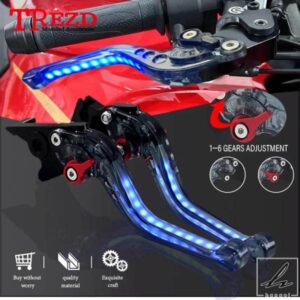 ライトアップシグナルウィンカーCNCブレーキクラッチレバーHAYABUSA 2008-2023 2024オートバイ調整可能ショートハンドル用