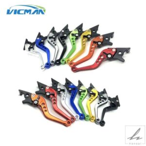 1ペア オートバイクラッチブレーキハンドルレバー 汎用ブレーキレバーハンドル ダブルディスク ヤマハ ホンダ スズキ GY6 XMAX 400用