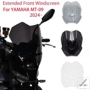 拡張フロントウィンドスクリーン オートバイアクセサリー フロントスクリーン ウィンドスクリーンプロテクター YAMAHA MT09 09MT-09 2024 用