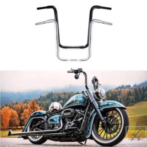 ヴィンテージバイクハンドルバー 25MM プルバック 18インチ スーパーハイステアリングホイール スポーツスター ソフテイル ダイナ ロードグライド