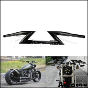 汎用バイク 1インチ Zバー ハンドルバー ハーレー カスタム チョッパー ソフテイル ダイナ XL スポーツスター ストリートボブ用 25MM ハンドルバー Zバー