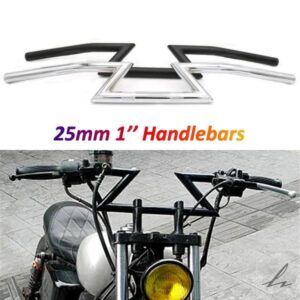 25MM オートバイハンドルバー Zバー 1インチ ステアリングホイール チョッパー スポーツスター クルーザー XL1200 ダイナ ソフテイル レトロバイク用