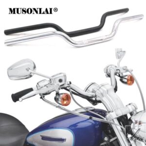 汎用バイクハンドルバー 1インチ 25MM チョッパー カフェレーサーハンドルバー ドラッグバー クルーザー ハーレー スポーツスター XL883 1200用
