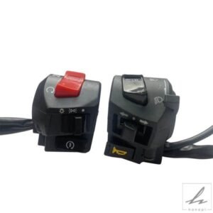 22MM汎用オートバイハンドルバースイッチチョークホーンウィンカーヘッドライト電動スタートハンドルバーコントローラースイッチ付き