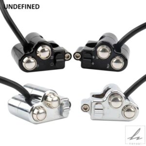 1インチ 25MM オートバイハンドルバーコントロールスイッチ ウィンカーホーンスタートキルスイッチボタン ハーネスなしの汎用カスタムパーツ