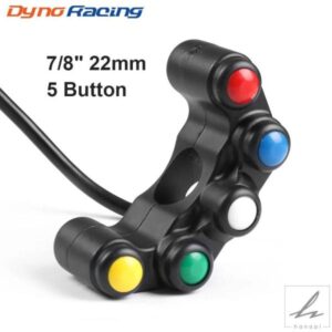 12V オートバイ用スイッチ 7/8インチ 22MM ハンドルバーマウント ヘッドライト ウィンカー フォグランプ ホーン オンオフ スタート キルスイッチ