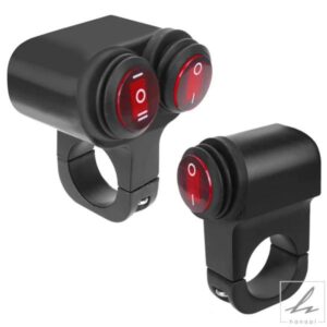 ライトスイッチ 合金 ヘッドライト オートバイアクセサリー オートバイハンドルバー 12V オン/オフスイッチボタン 防水
