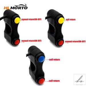 22MM オートバイ用 2ボタンスイッチ ハンドルバーマウント ヘッドライト ウィンカーランプ フォグランプ ホーン オンオフ スタート イグニッションボタン
