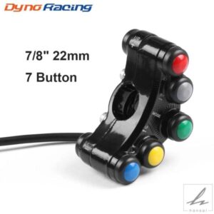 汎用7ボタンオートバイスイッチレースバイクモトクロス22MMハンドルバースイッチアセンブリヘッドライトインジケーターホーンスイッチ