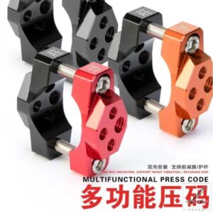汎用合金オートバイステントブラケットバンパークランプ補助スポットライトヘッドライトマウントクリップライト電話GPSハンドルバーホルダー