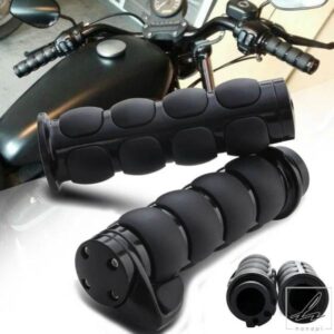 2個 25MM 22MM 1インチ クロームハンドルバーハンドグリップ ハーレーツーリングストリートエレクトラロードグライドバイクハンドルバーハンドグリップ用