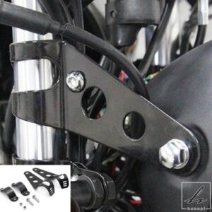 2個 28MM-45MM 汎用 オートバイ ヘッドライト マウント ブラケット フォークイヤー チョッパー ヘッドランプ ホルダー 調整モーター フォーク マウント