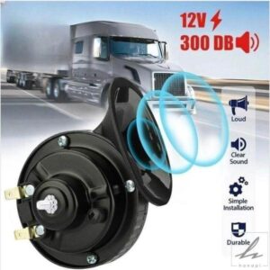 12V 超大音量 車用 300DB デュアルトーン カタツムリ電動エアホーン サイレン オートバイ用 T