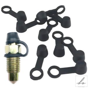 10個 8MM 車用ブレーキポンプ ダストキャップ オイルドレンスクリューキャップ ブレーキキャリパー ブリードニップル ブラック スクリュー ダストキャップ
