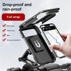 防水オートバイバイク携帯電話ホルダーサポート汎用自転車GPS 360°回転オートバイ携帯電話ホルダー