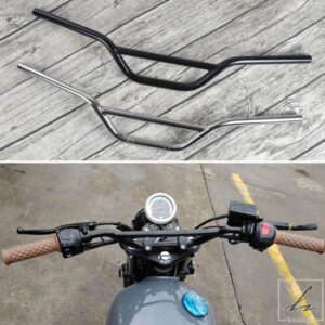 ヴィンテージバイク 22MM ハンドルバー トラッカー 強化クロスバー ダートピットバイク スクランブラー カフェレーサー レトロバイク ハンドルバー