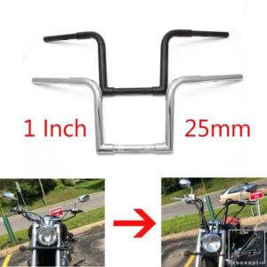 2色 汎用フィット 1インチ 25MM ハイハンドルバー プルバック オートバイ エイプハンドルバー ハーレー スポーツスター ホンダ ヤマハ スズキ用