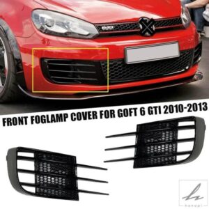 フォルクスワーゲン VW アクセサリー ゴルフ 6 MK6 GTI GTD 2008 - 12 フロントバンパーグリル フォグライトフレームカバー