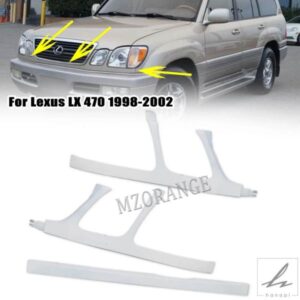 レクサス LX470 1998 - 02 用 フロントバンパー ヘッドライトトリム アンダーネットワークプライマー ヘッドライトカーパーツアクセサリー