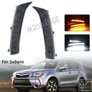 フォグランプ DRL ウィンカーランプ デイタイムランニングライト スバル フォレスター 2013-2018 LED フォグランプ DRL ヘッドライト カーアクセサリー