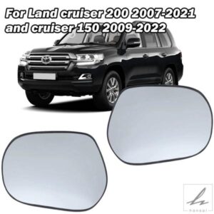 ランドクルーザープラド200 2007-2021 ランドクルーザー150 2009-2022 ドアミラーガラスレンズ カーアクセサリー