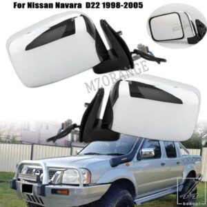 日産ナバラD22 1998-2008用3線式サイドウィングミラーアセンブリ バックミラーガラス ヒーター付きミラー 電動カーアクセサリー