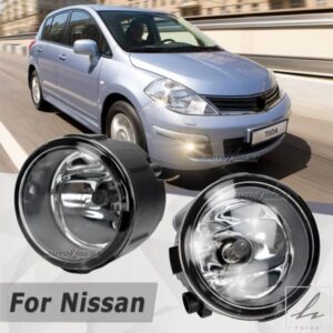 日産ティーダ ノート X-TRAIL T31 ムラーノ キューブ ジューク パトロール 3 ローグ ヴァーサ用 フロントバンパー ハロゲン フォグランプ ヘッドライト ドラ