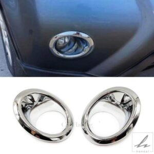 車用クロームフロントフォグランプランプカバートリムフォグランプフレームアクセサリー NISSAN X-TRAIL XTRAIL T31 2011 2012用