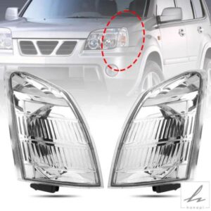 車フロントバンパーコーナーライトウィンカーランプヘッドライトマーカーライト日産エクストレイルT30 2001 - 07用